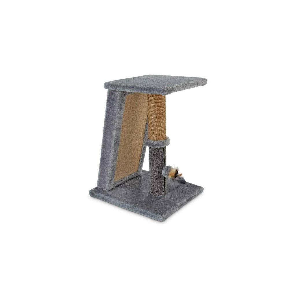 Raised Cat Scratch Post With Refillable Corrugated Cardboard S298