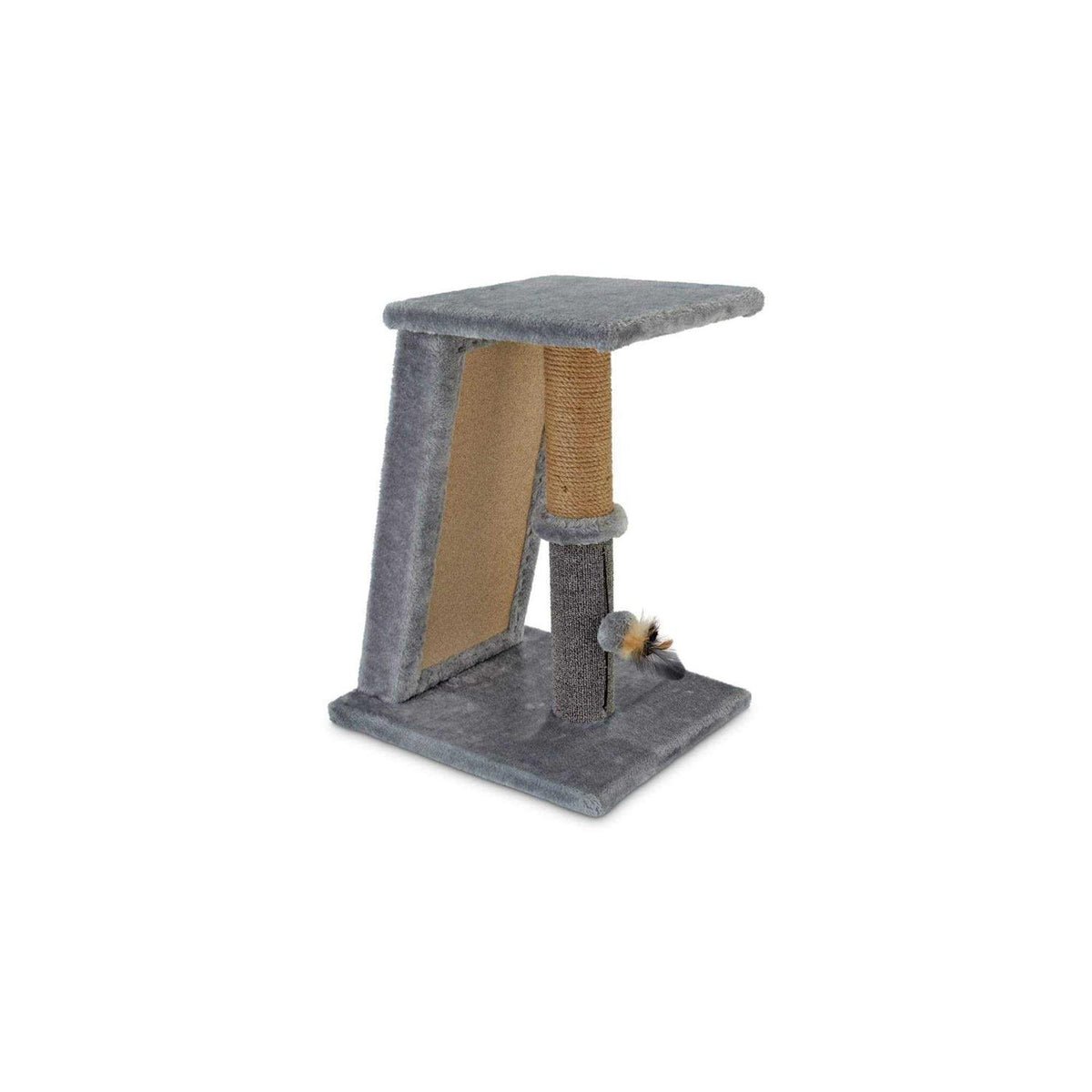 Raised Cat Scratch Post With Refillable Corrugated Cardboard S298