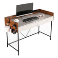 Walnut Cement Writing Desk with Drawers H46442