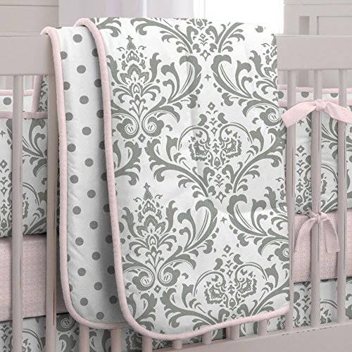 Pink and Gray Crib Comforter V683169