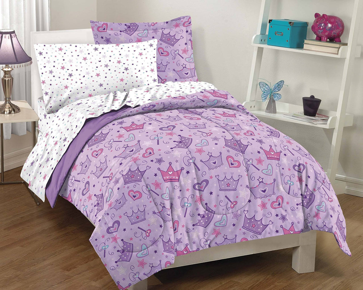 Stars and Crown Bed in A Bag Bedding Set Twin R252922