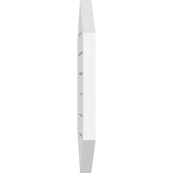30x22W x 34x22H Vertical Peaked Surface Mount PVC Gable Vent V394