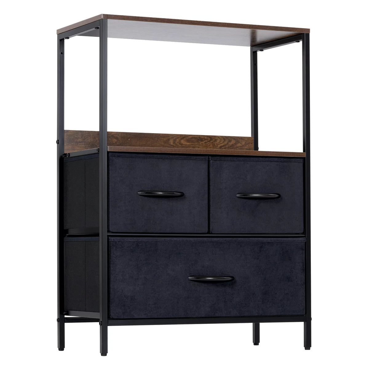 3 Fabric Drawers Nightstand I311516