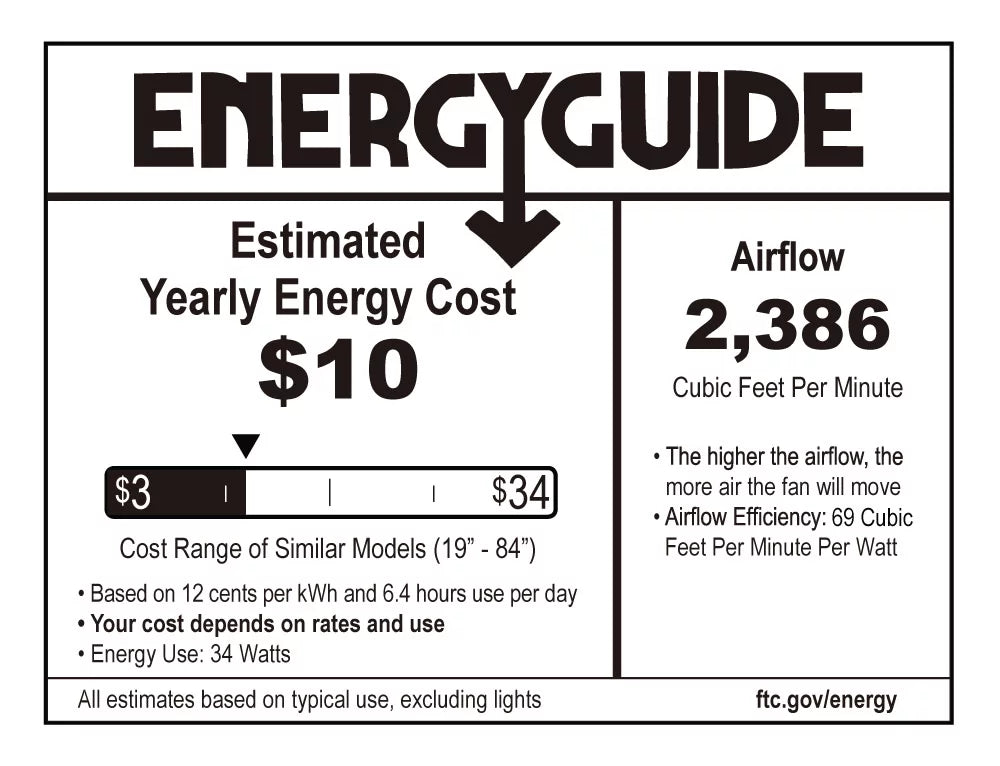 44" 3 Blade Indoor Ceiling Fan M7731