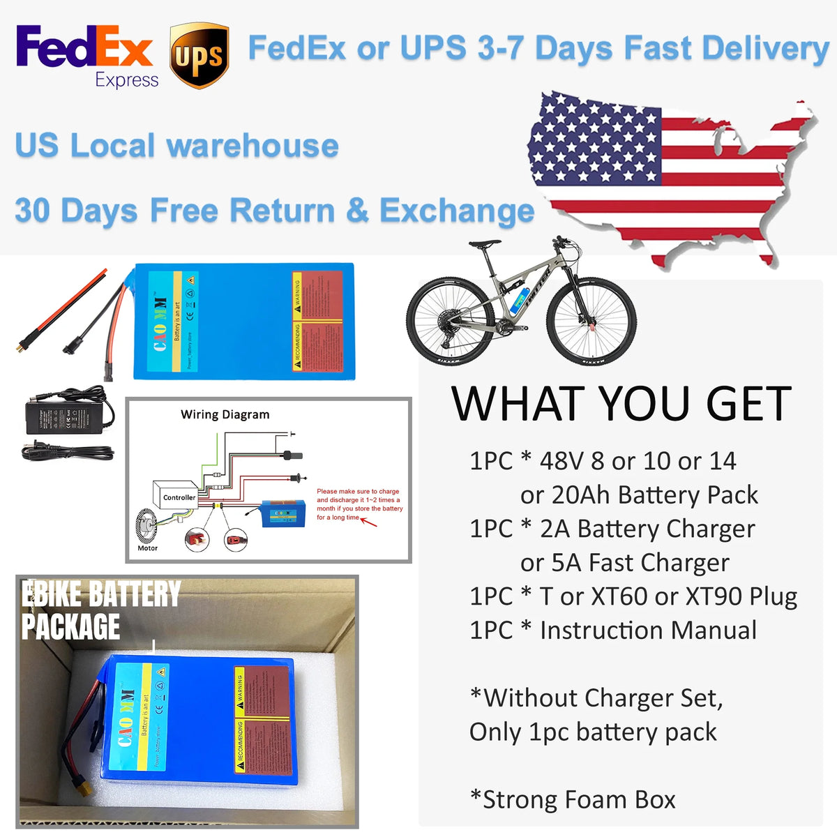 48V 10Ah Lithium Battery for Electric Bike Scooter L937