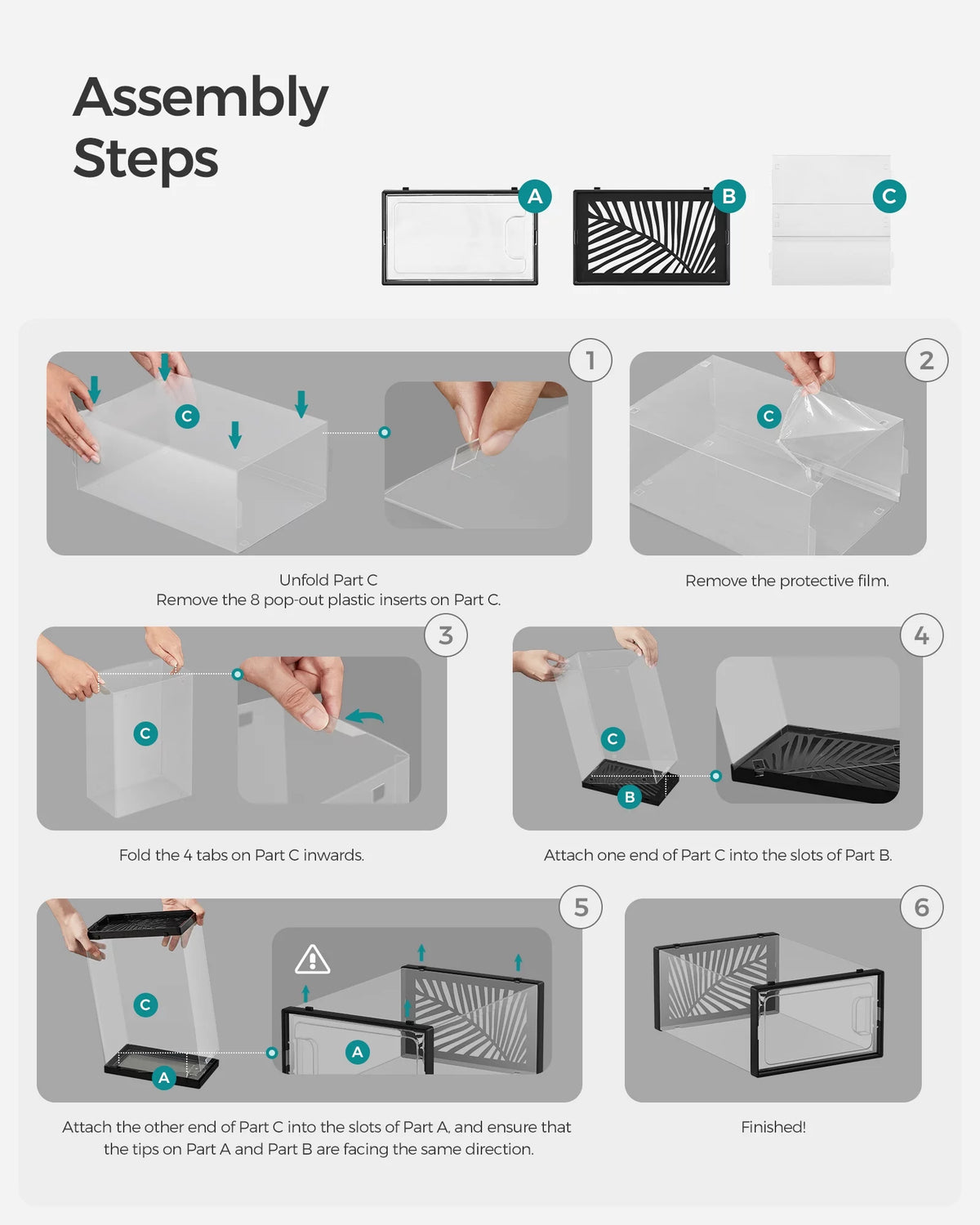 Stackable Plastic Shoe Organizer A2660
