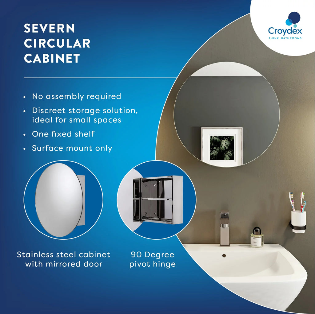 Circular Stainless Steel Bathroom Medicine Cabinet T162543