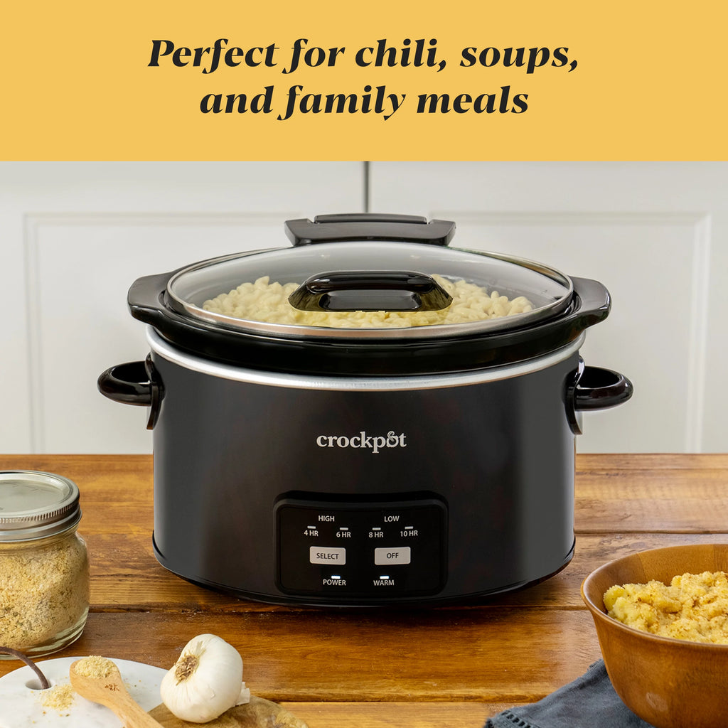 4.5-Quart Black Slow Cooker V4042