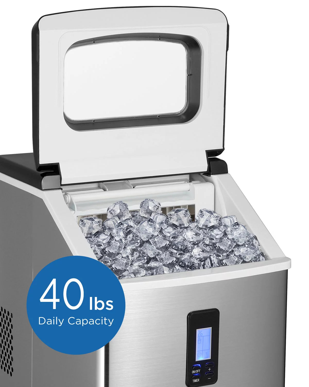 Countertop Ice Maker 40lbs/Day 24pcs Ice Cubes Q2279
