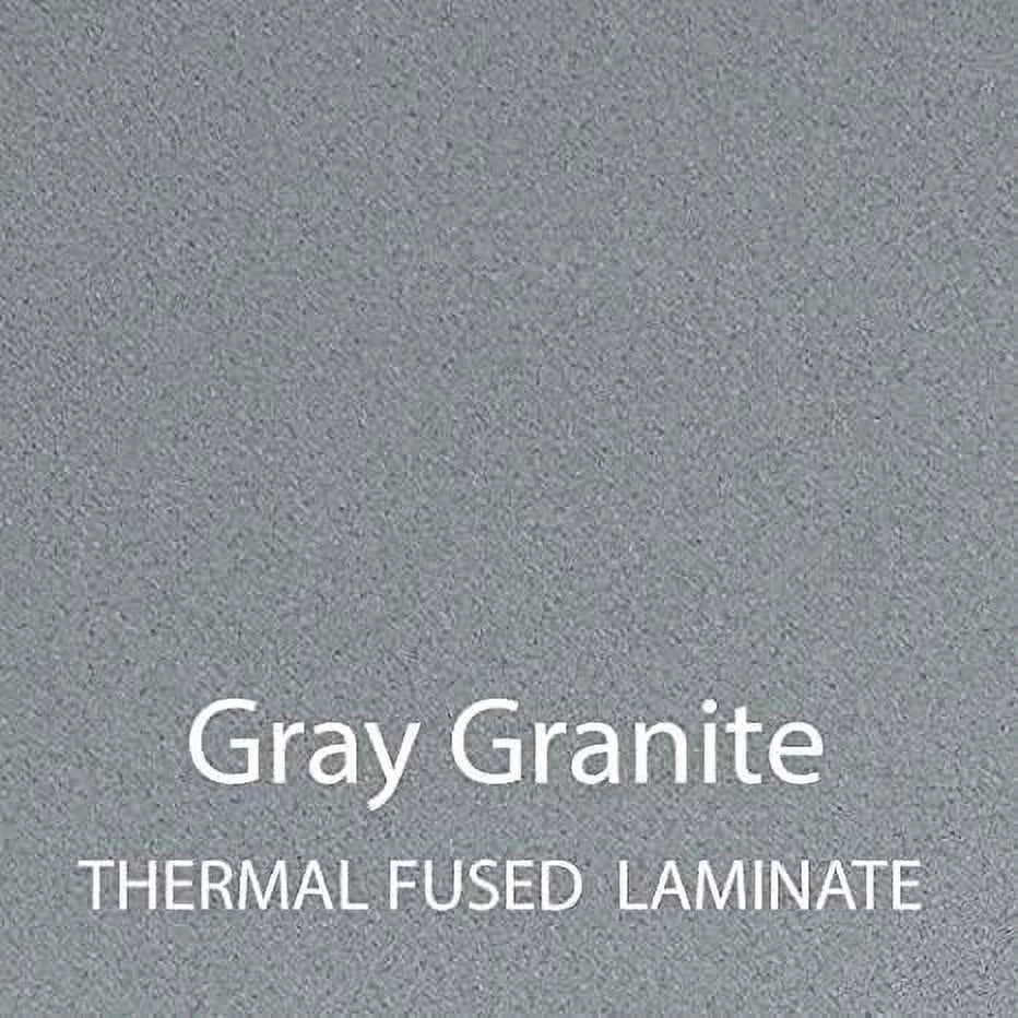 Gray Granite Black Chrome Rectangular Desk R944167