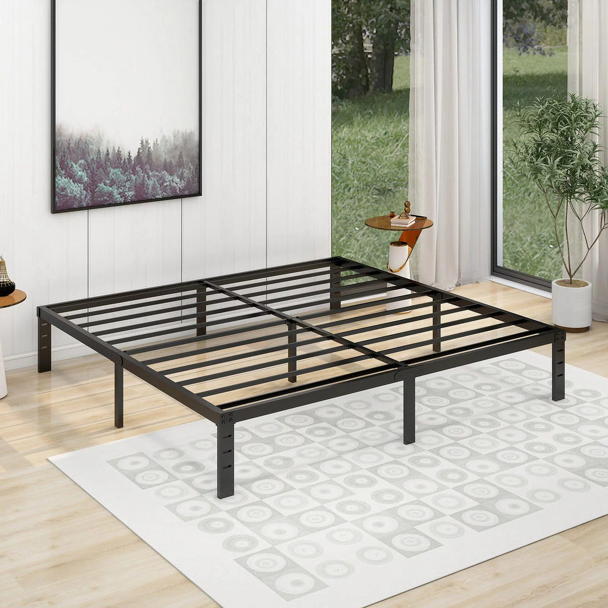 14 Inch Metal Platform King Bed Frame V38409