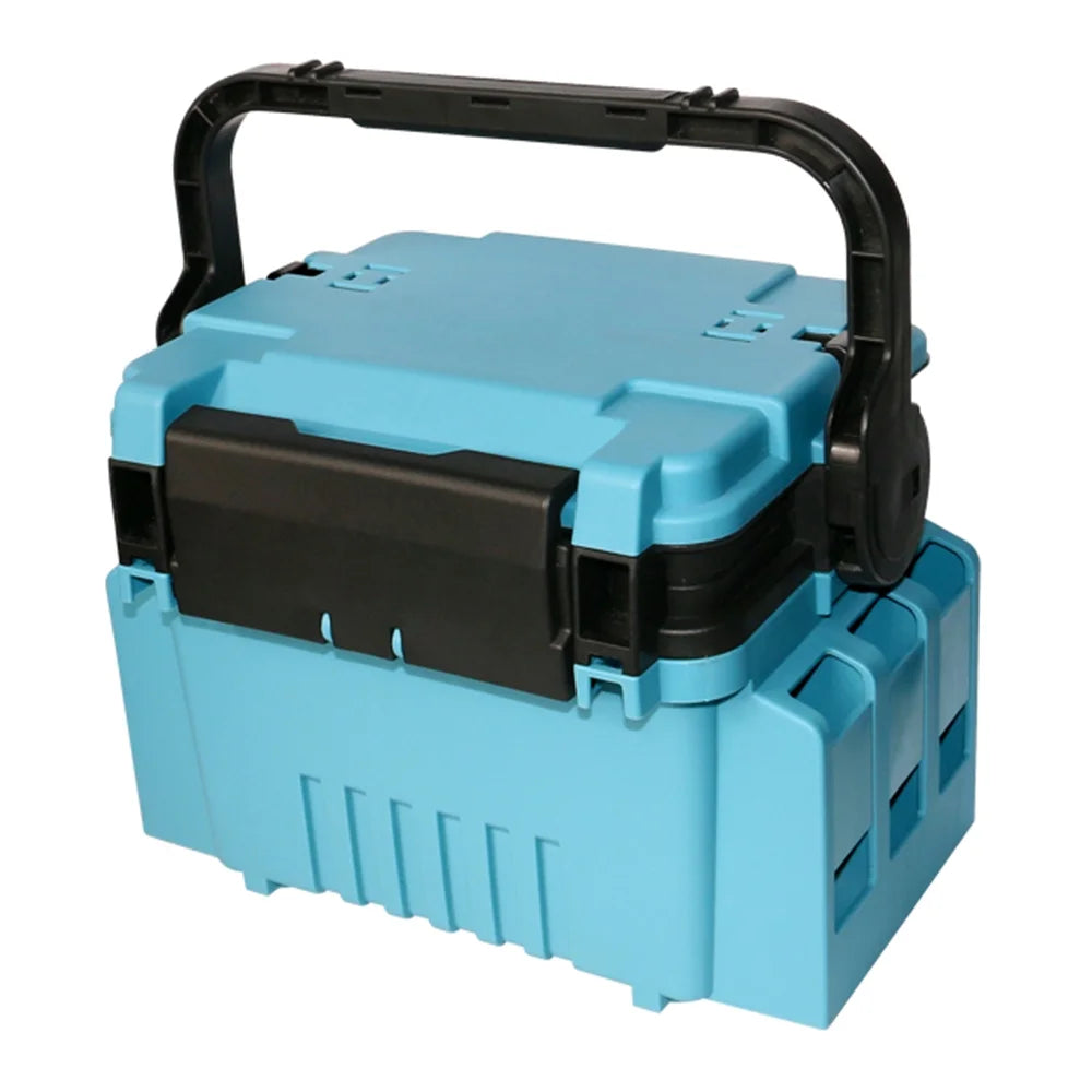 Travel Fishing Case Box with Rod Stands and Bottle Holder ABS Construction A6232
