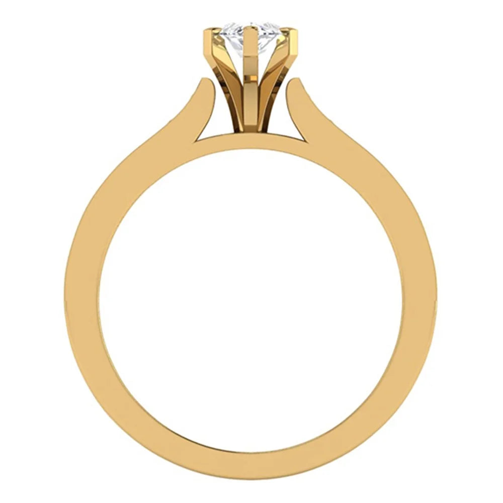 Marquise Cut Diamond Ring 14K Gold 1.00 CT TW K486