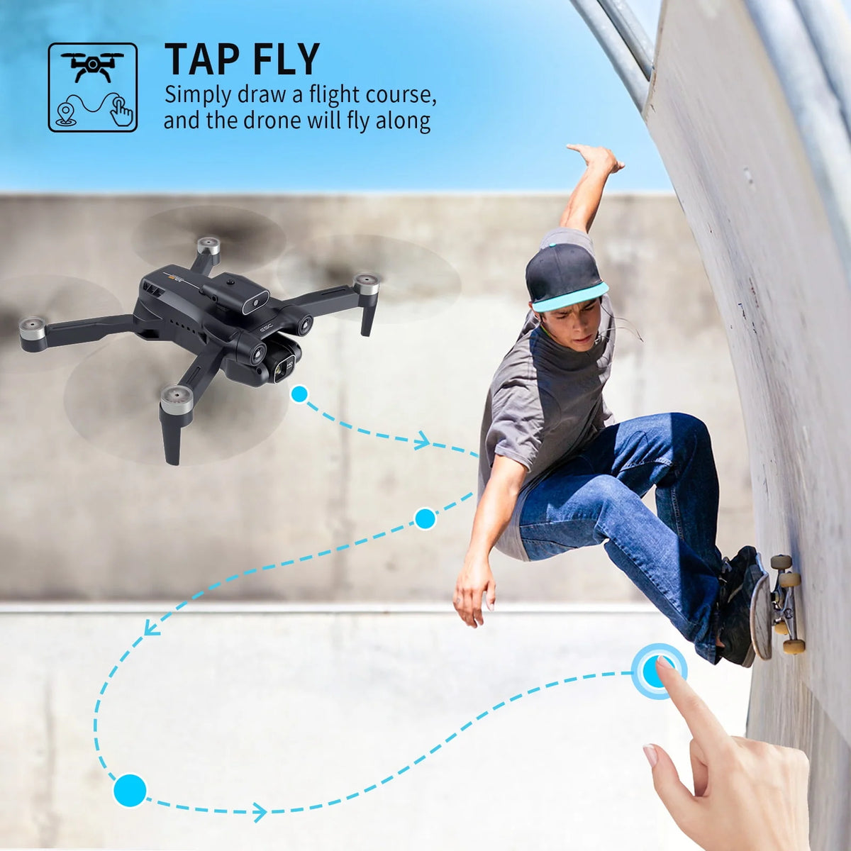 4K Camera Drone with Brushless Motor and Carrying Case W6092