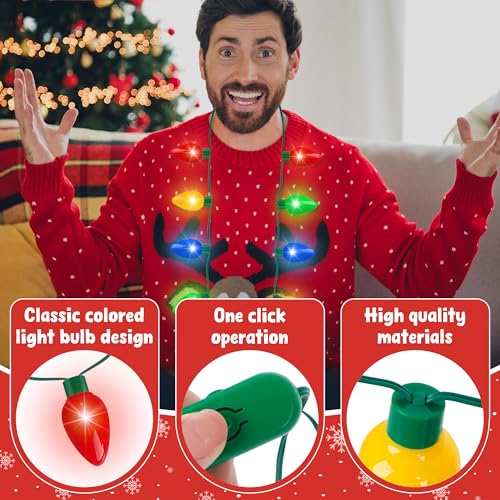 Christmas Light Necklace 3PCS with 3 Flash Modes E23028