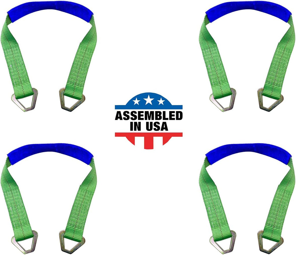 Blue 4 PK Heavy Duty Axle Straps with D Ring F516044