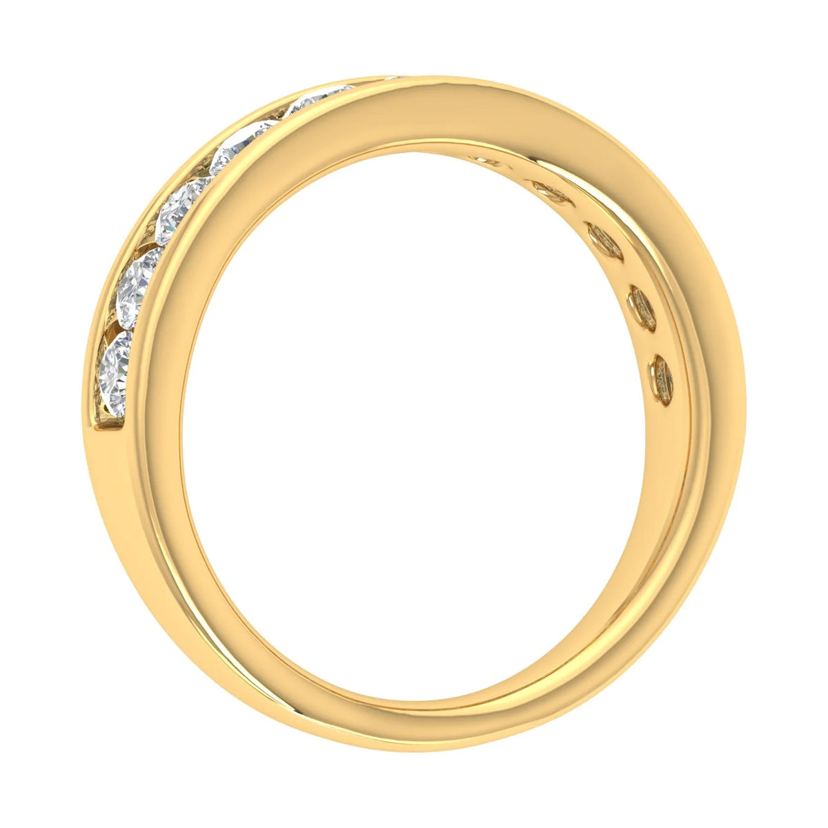 14K Yellow Gold Diamond Wedding Band Ring U8725