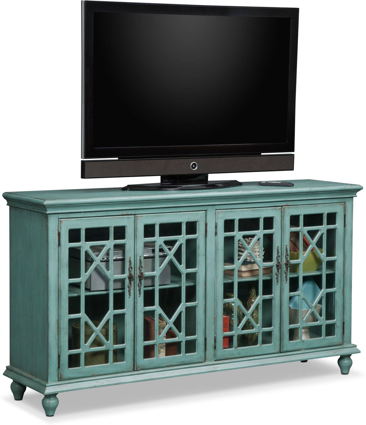 Teal Media Stand X9342
