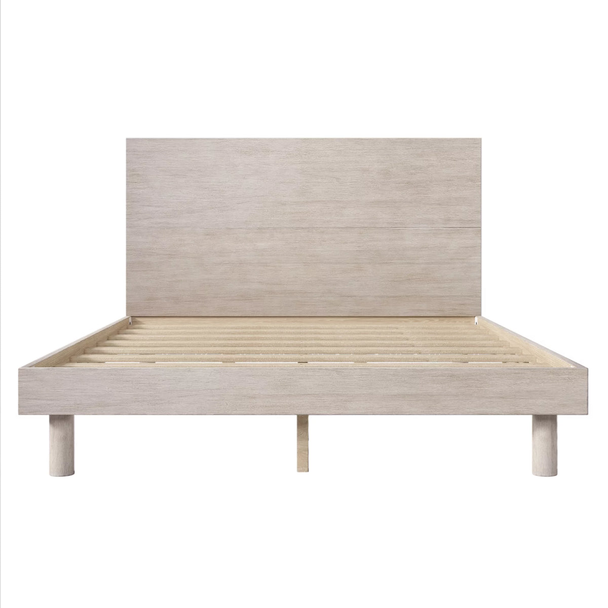 Queen Size Solid Wood Platform Bed Frame with Headboard S78944