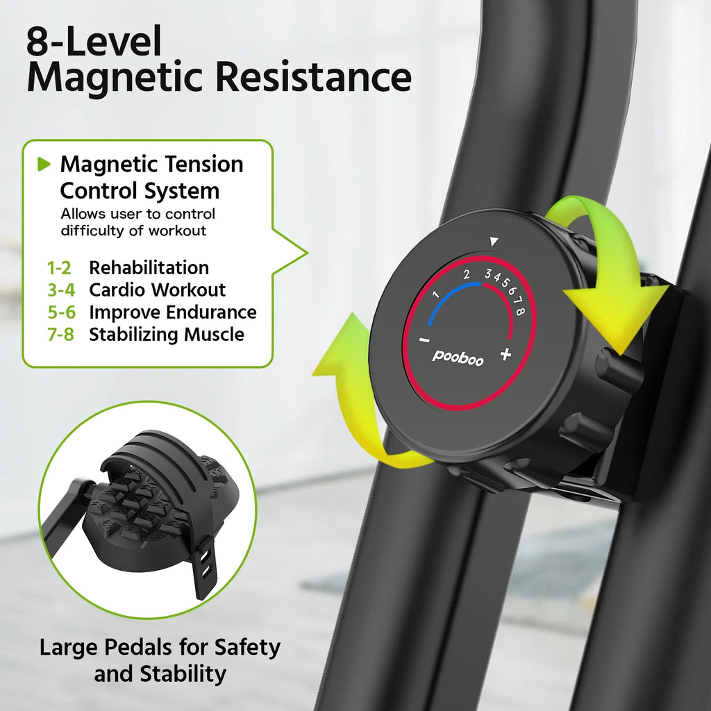 4in1 Folding Exercise Bike Stationary Magnetic K45012