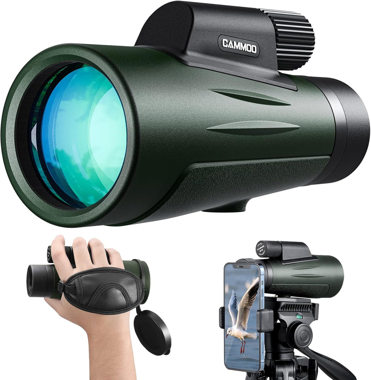 12x50 HD Monocular Telescope with Smartphone Adapter S371083