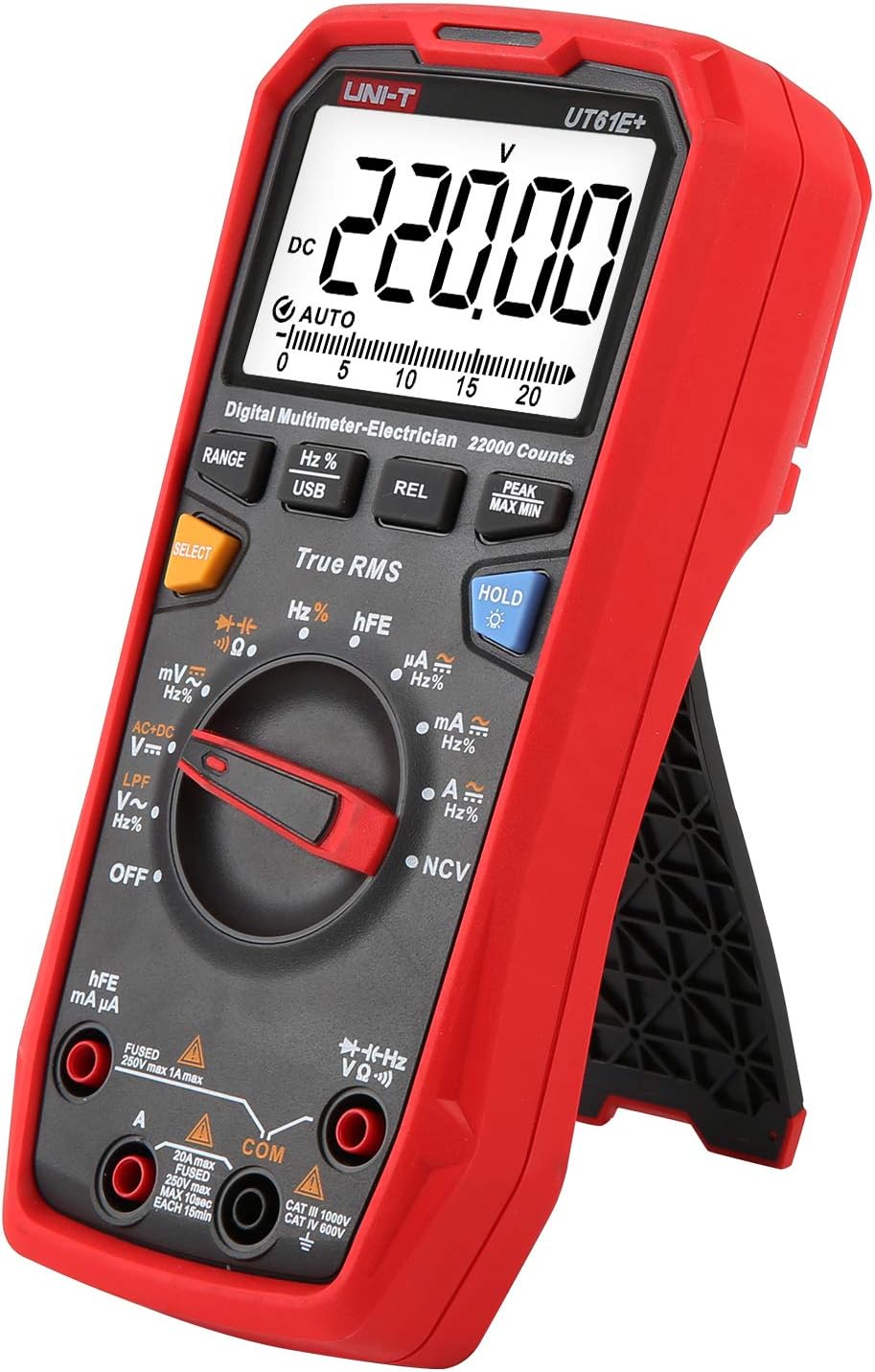 Digital Multimeter True RMS 6000 Counts 1000V AC/DC NCV Pack of 2 F223
