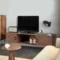 Reclaimed Wood Media TV Stand with Storage Cabinet D7027