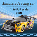 Yellow 4WD Remote Control Drift Car with 2 Batteries Y65419
