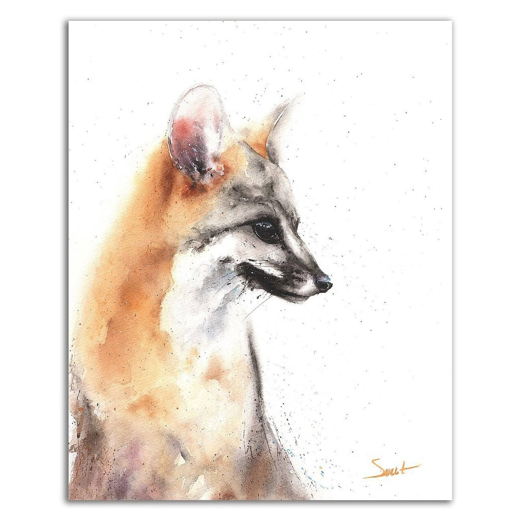 22x22 x 17x22 Grey Fox Print on Canvas L1668