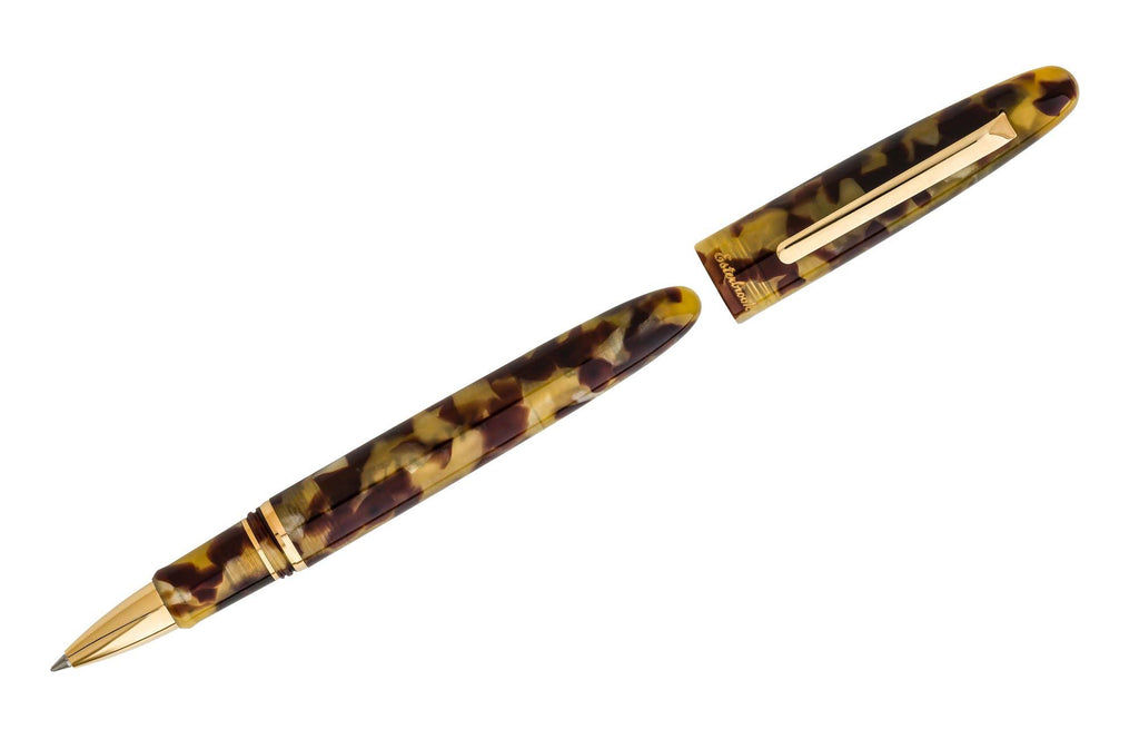 Tortoise Rollerball Pen with Gold Trim S36658