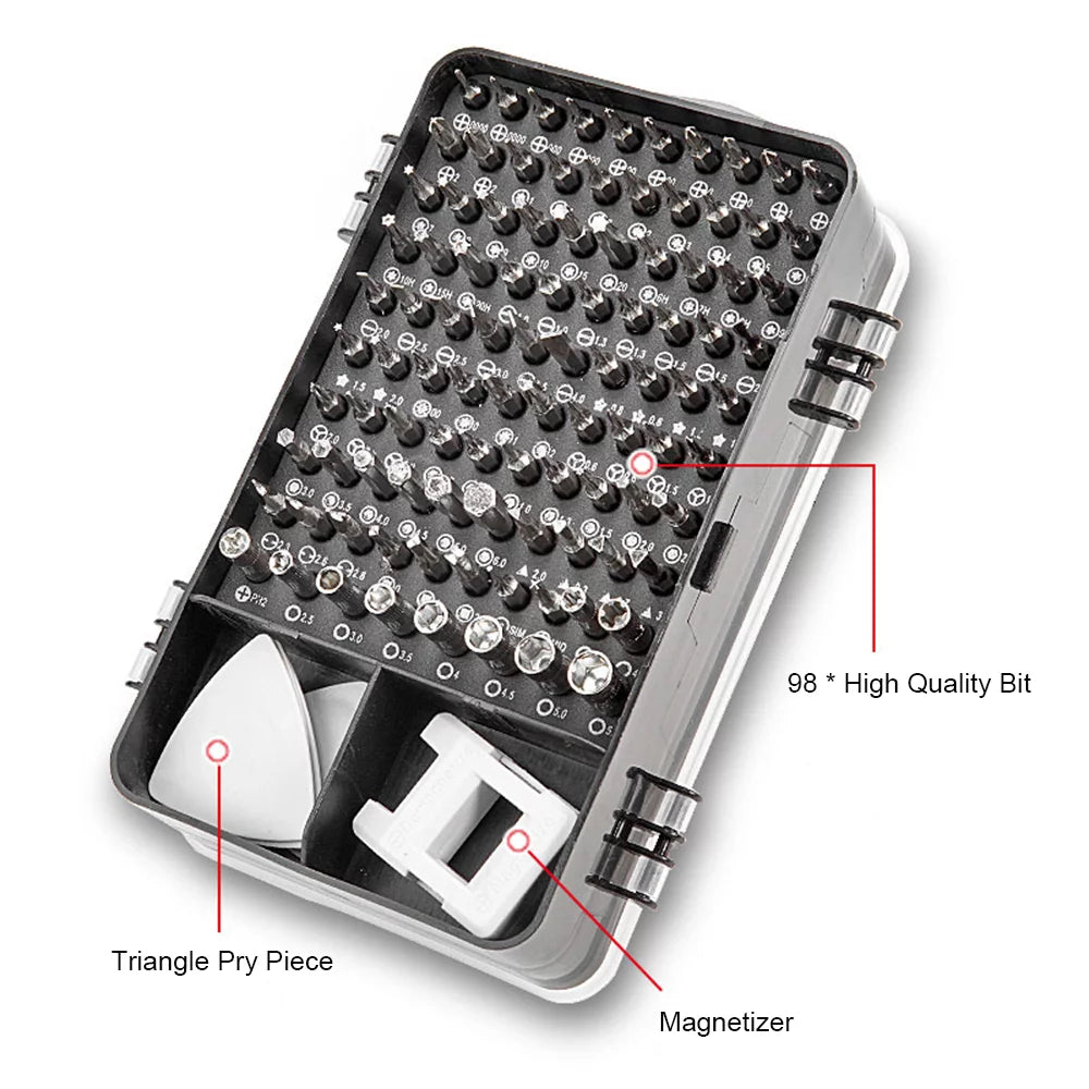115-In-1 Household Toolbox Set with 98 Bits W7981