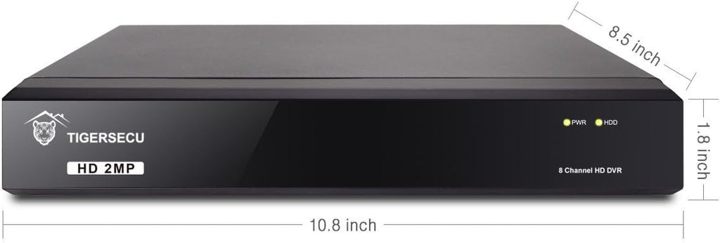 8-Channel Hybrid DVR Security Recorder with 1TB Hard Drive (Renewed) J552551