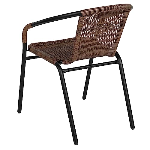 4 Pack Beige Rattan Stack Chair D364267