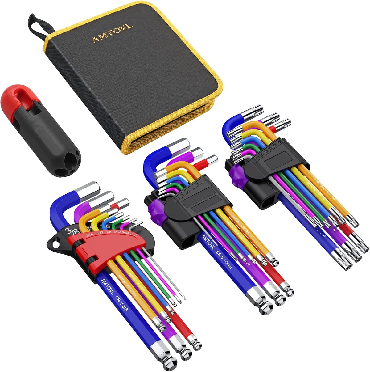 29PCS Metric Inch Hex Key Set with T-Handle J14233