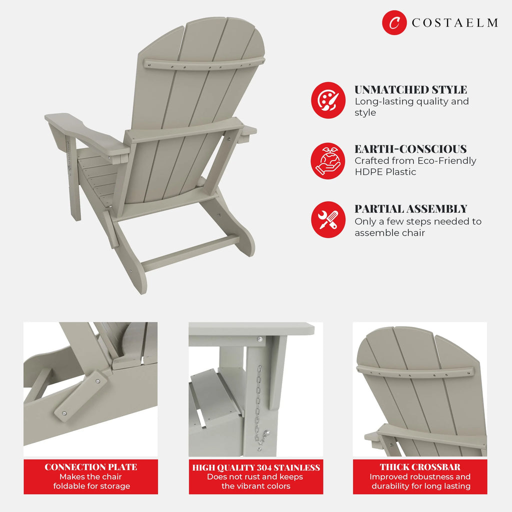 Folding Adjustable HDPE Outdoor Chair Q342