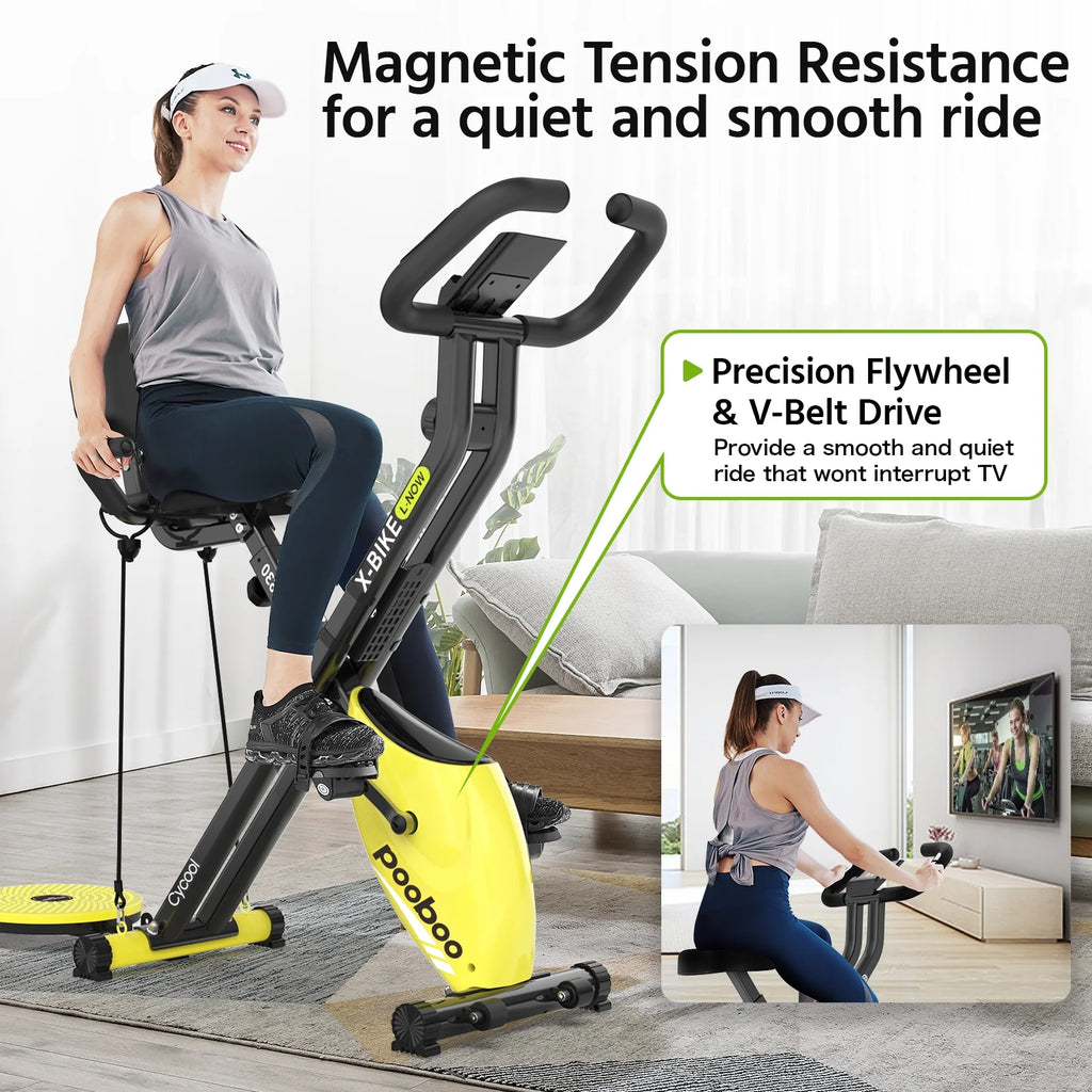 4in1 Folding Exercise Bike Stationary Magnetic K45012