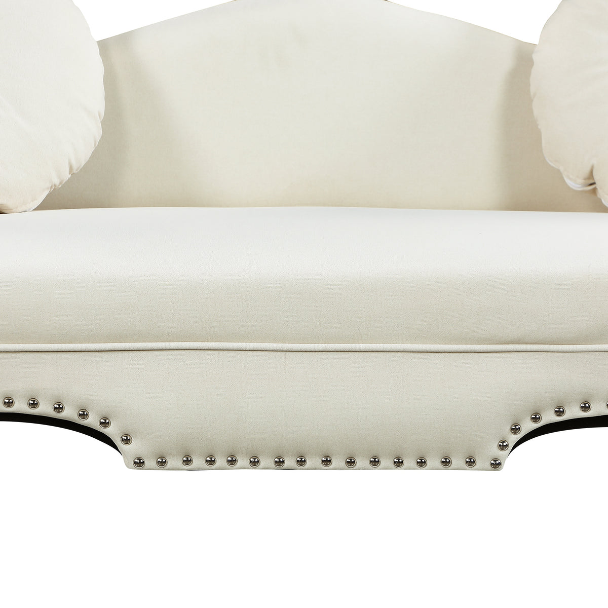Velvet Loveseat Sofa with Nail Head Trimming and Tufted Design Y51627