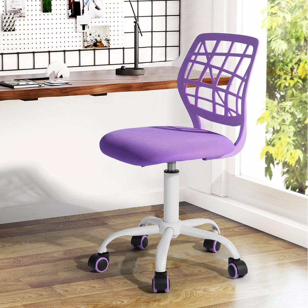 Purple Adjustable Mesh Office Chair B375