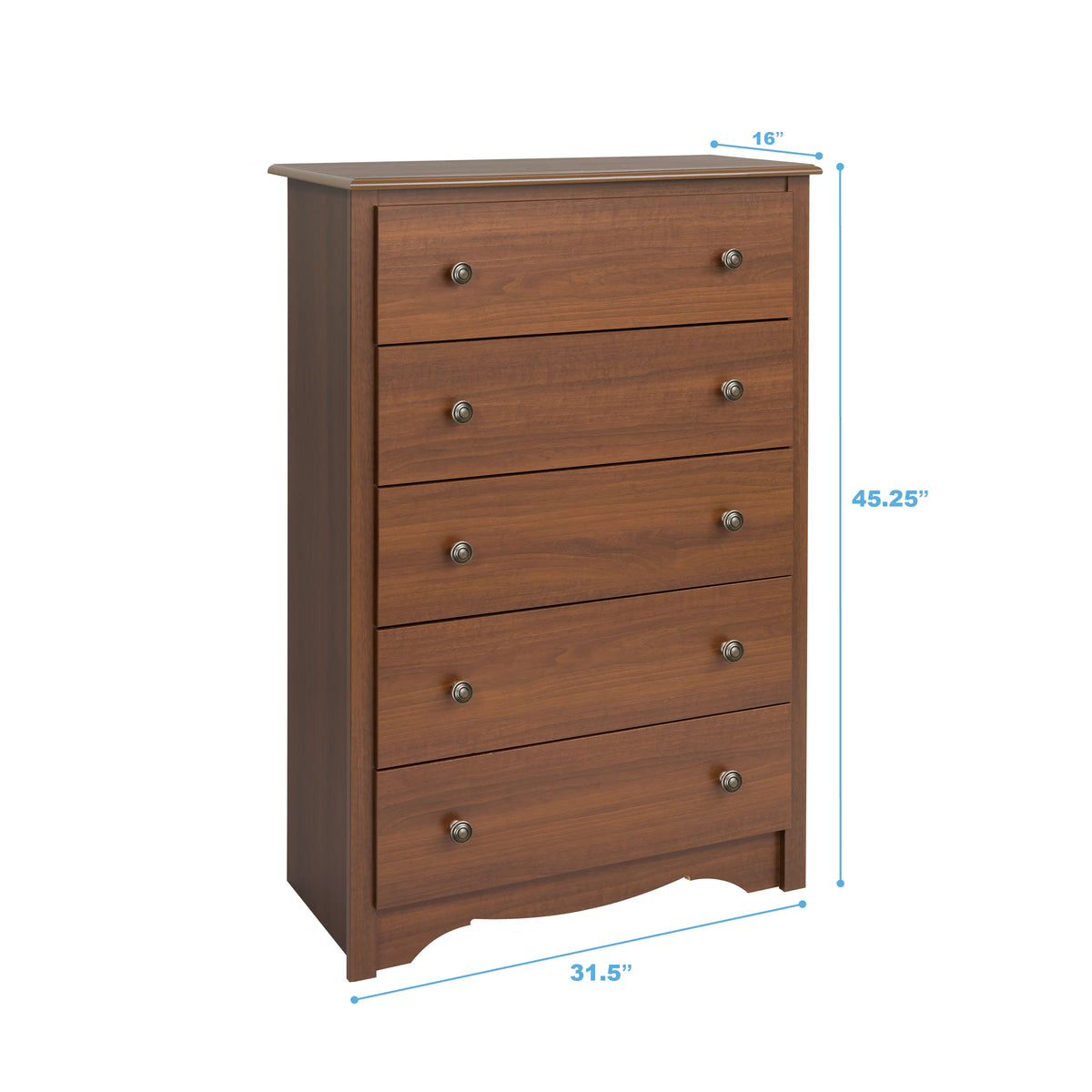 Cherry 5-Drawer Dresser D203767