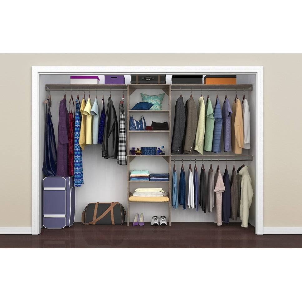 Natural Gray Closet Organizer with Shelves G16108