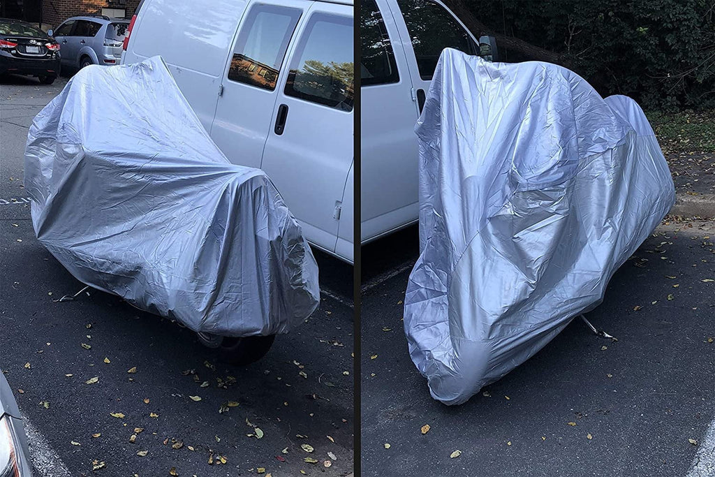 Motorcycle Cover with Reinforced Securing Straps and Storage Bag N5709