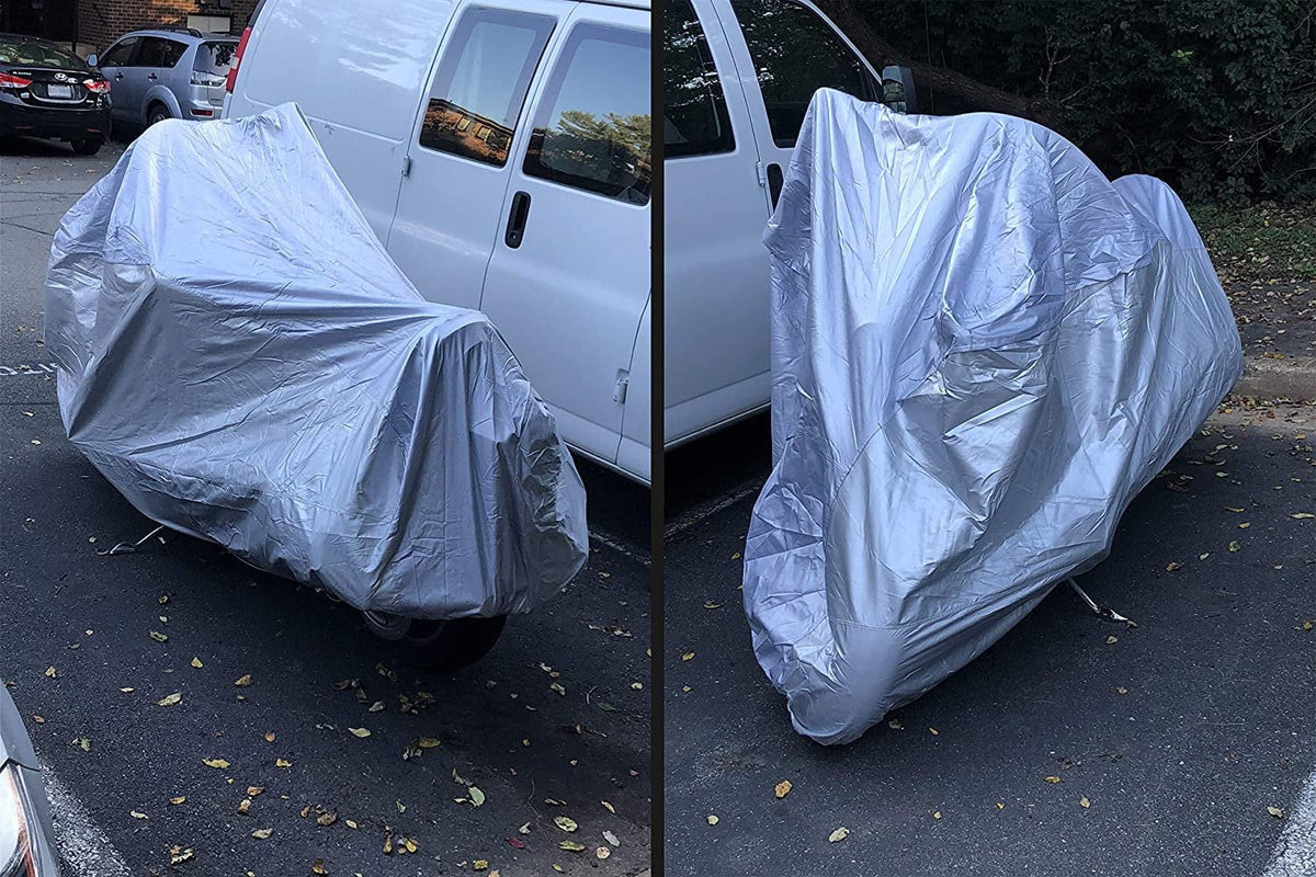 Motorcycle Cover with Reinforced Securing Straps and Storage Bag N5709