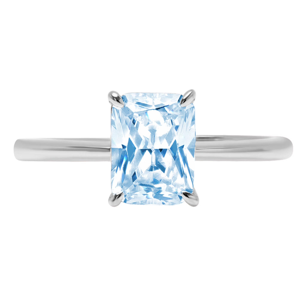 18k White Gold Solitaire Ring I139