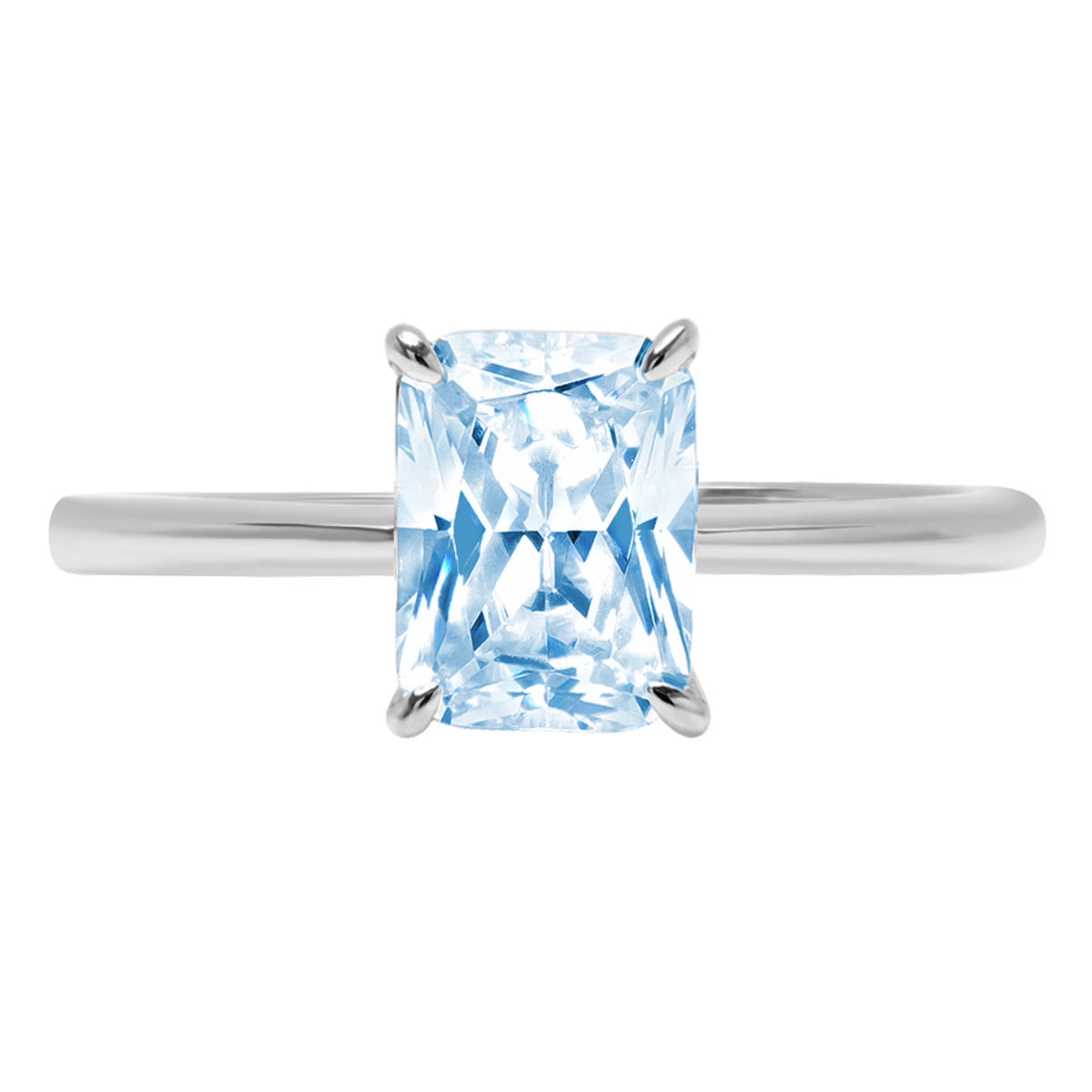 18k White Gold Solitaire Ring I139
