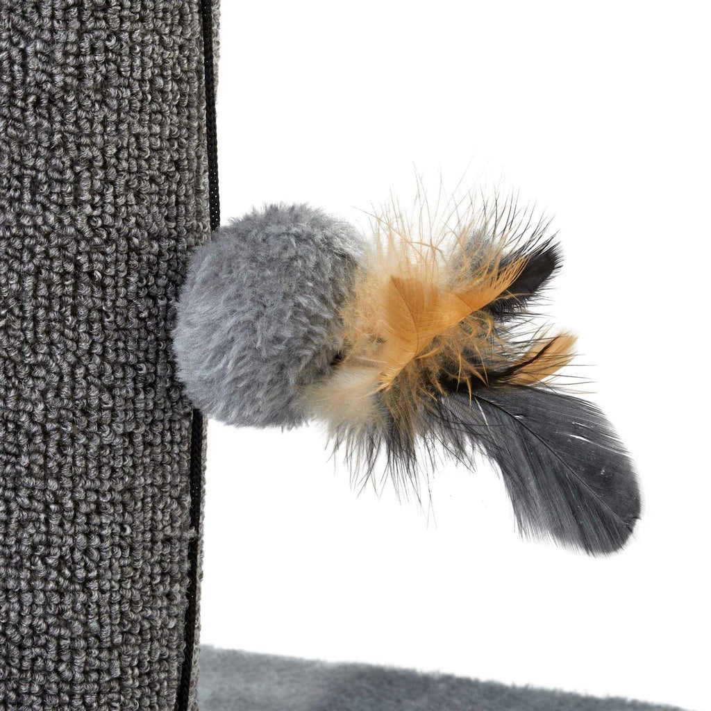 Raised Cat Scratch Post With Refillable Corrugated Cardboard S298