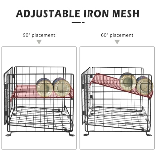 3 Pack Adjustable 2-Tier Can Rack Organizer D705