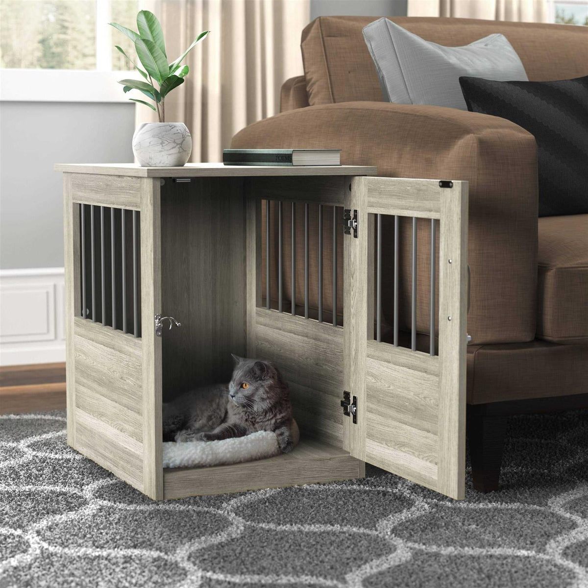 End Table and Pet Crate Y759