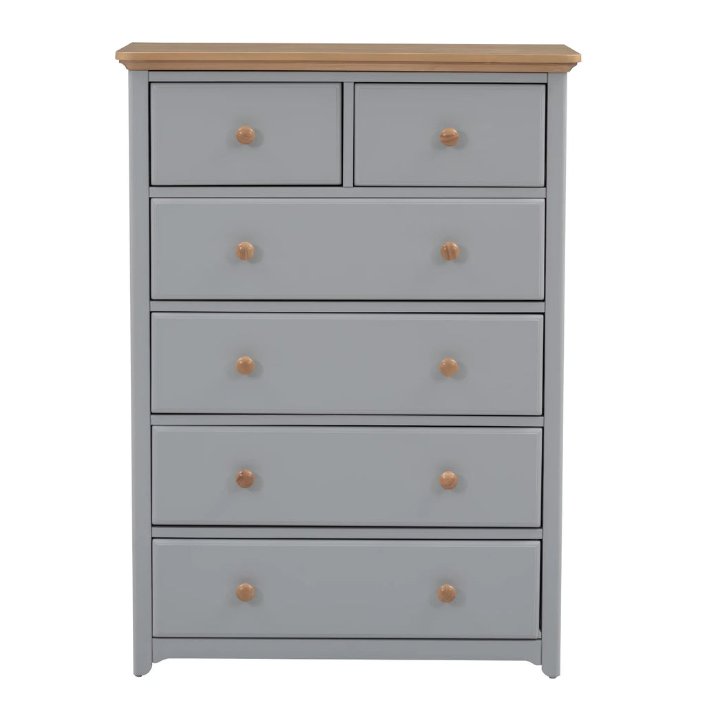 Rustic Wooden 6 Drawer Storage Cabinet W190010