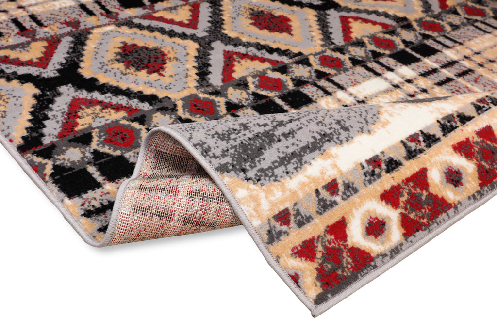 Multicolor Bear Geometric Print Rug Y21452