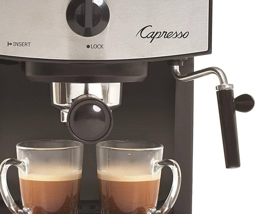 Stainless Steel Pump Espresso and Cappuccino Machine, Black D205